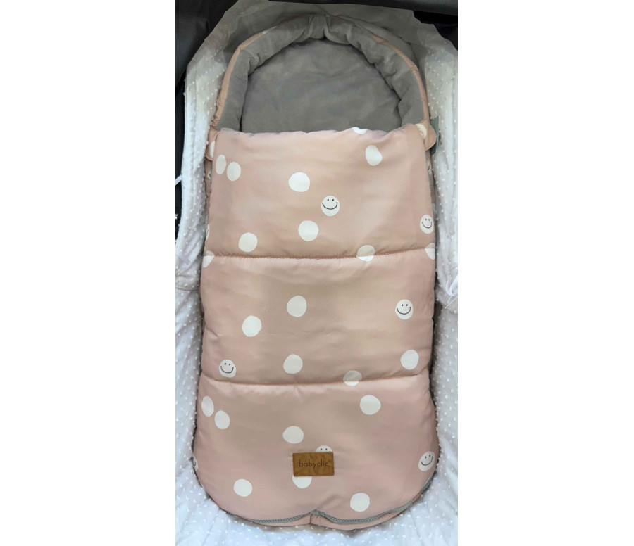 Saco para capazo invierno Babyclic Happy Rosa