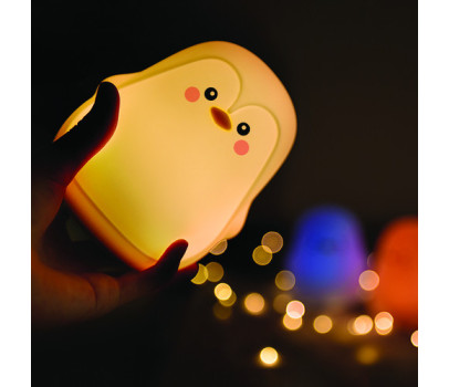 Lámpara nocturna silicona Pingüino